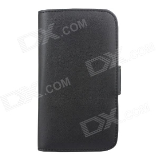 Protective Flip-open PU Leather Case for Samsung Galaxy S3 i9300 - Black
