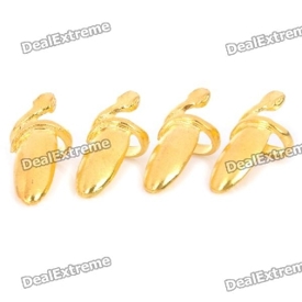 Stylish Finger Decoration Nail Ring - Golden 