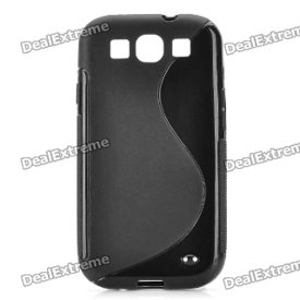Protective Soft Silicone Back Case for Samsung i9300 S3 - Black