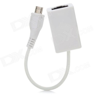 Micro USB Male to RJ45 Female Cable Adapter for Tablets PC - White