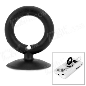 O-Ring Style Suction Cup Stand Holder for Cell Phone - Black