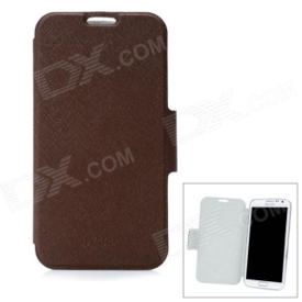Protective PU Leather Case for Samsung Galaxy Note 2 N7100 - Brown