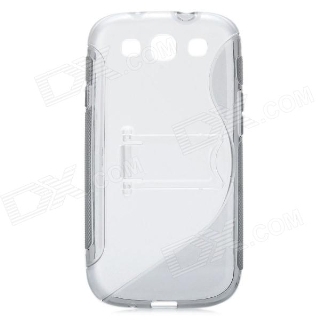 Protective Back Case with Stand Holder for Samsung Galaxy S3 i9300 - Grey