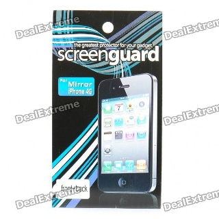 LCD Screen Mirror Protector Set for iPhone 4 - Crystal (2-Pack) 