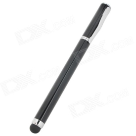2-in-1 Ballpoint Pen + Capacitive Touch Screen Stylus Pen for Cell Phone - Black