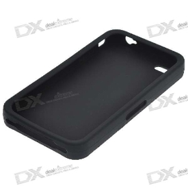 Protective Silicone Case for iPhone 4 - Black