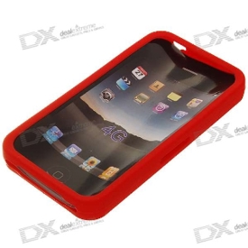 Protective Silicone Case for iPhone 4 - Red