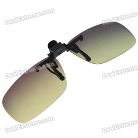 Clip-on UV400 Protection Resin Lens Attachment Sunglasses - Medium