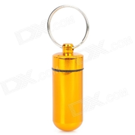 Mini Aluminum Alloy Pill Storage Container Keychains