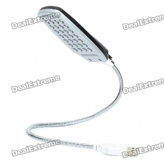 USB Powered flexibel hals 28-LED vitt ljus