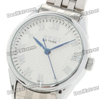 Stylish Lady's Stainless Steel Quartz Wrist Watch - Silver