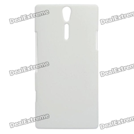 LT26i - Protective Sand Blasting Plastic Back Case for Sony Ericsson Xperia S/L - White