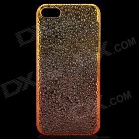 Protective ABS Raindrop Back Cover Case for iPhone 5 - Transparent Orange