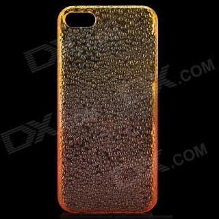 Protective ABS Raindrop Back Cover Case for iPhone 5 - Transparent Orange