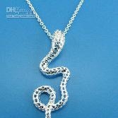 925 silver Lovely snake silver necklace fashion jewelry - 18"